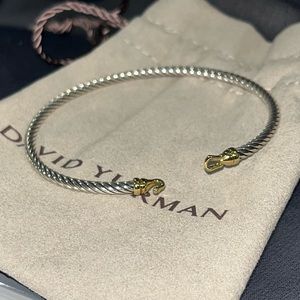 David Yurman - Cable Collectibles Buckle Bangle Bracelet with 18K Gold, 3 mm